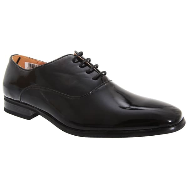 Goor Mens Patent PU With Leather Lining Lace-Up Oxford Tie Dress Shoes Black Patent 16 UK