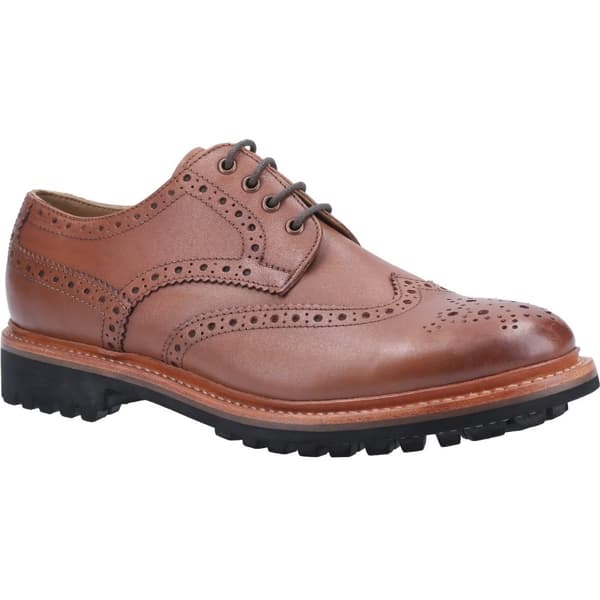 Cotswold Mens Quenington Commando Lace Up Dress Leather Shoe Brown 12 UK