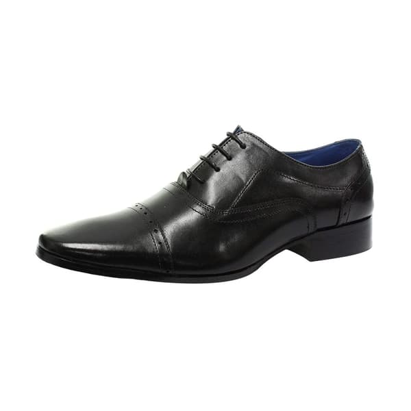 Roamers Herre 4 Eyelet Punched Cap læder Oxford sko