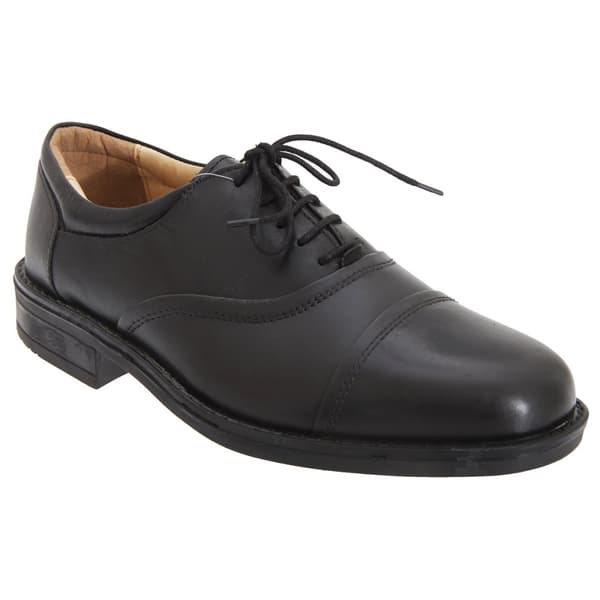 Roamers Mens Softie läder Blind Eye Flexi Capped Oxford skor Black 9 UK