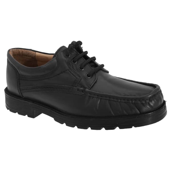 Roamers Mens Softie Leather 4 Eye Apron Gibson Shoes Black 12 UK