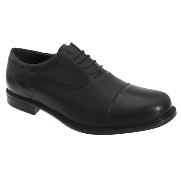 Roamers Herr Fuller Fitting Capped läder Oxford skor Black 11 UK