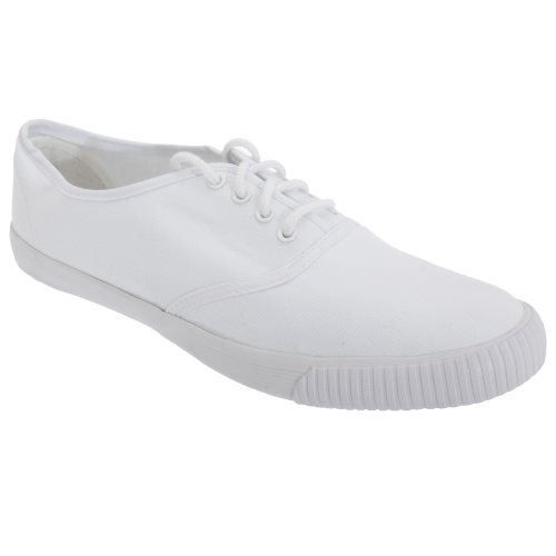 Bild av Dek Vuxna unisex spetsar Vit Canvas Plimsolls