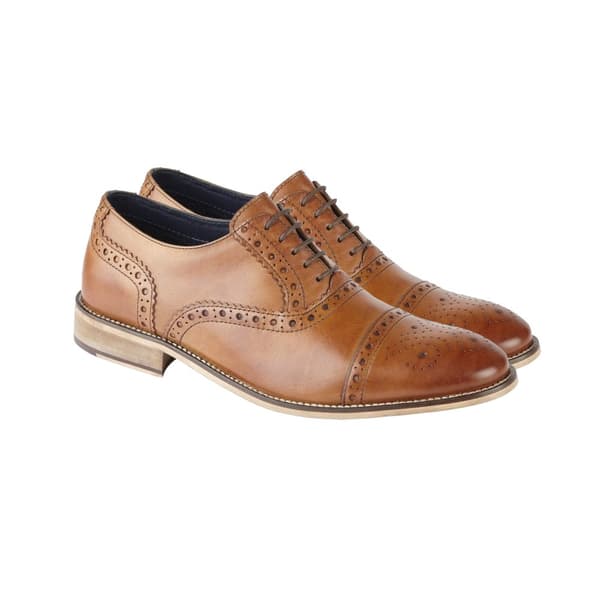 Roamers Läder Brogue för män