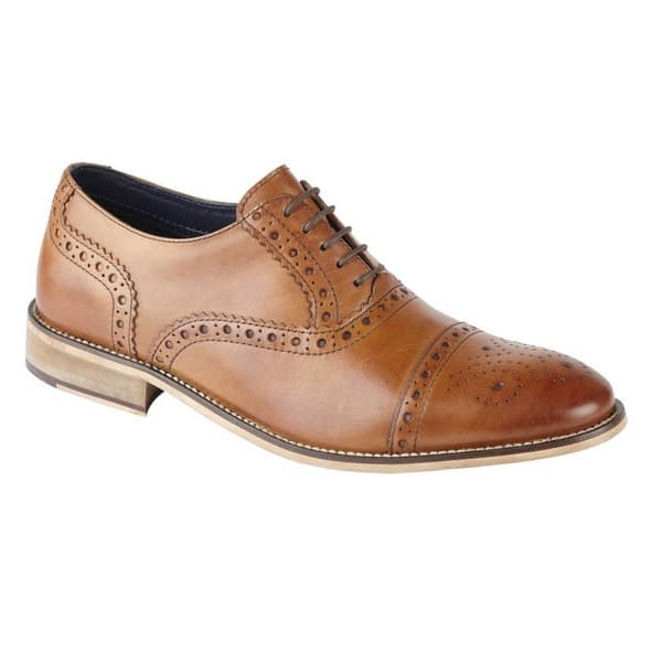 Roamers Läder Brogue för män