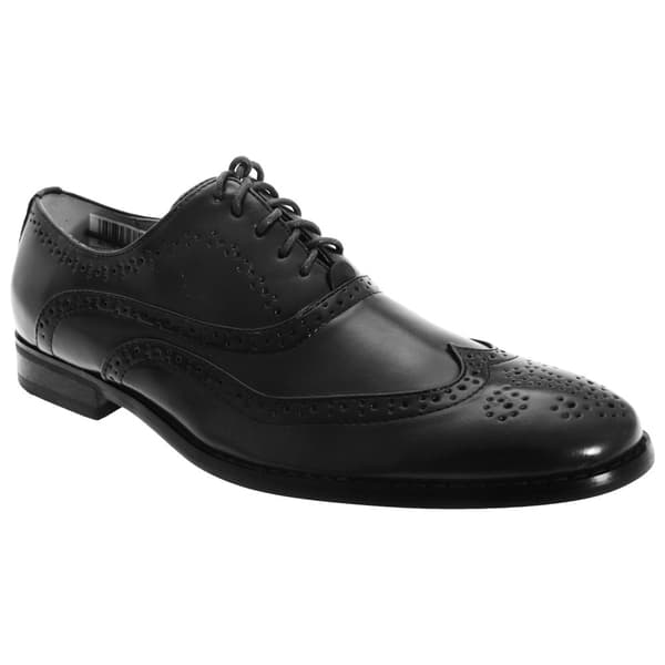 Goor Mens Leather Lace-Up Oxford Brogue Shoes Black 12 UK