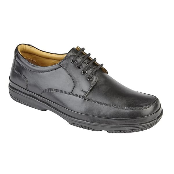 Roamers Läder för män med bred passform 4 Eye Deluxe Casual skor