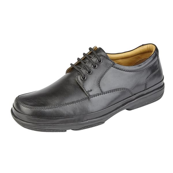 Roamers Mens Leather Wide Fit 4 Eye Deluxe Casual Shoes