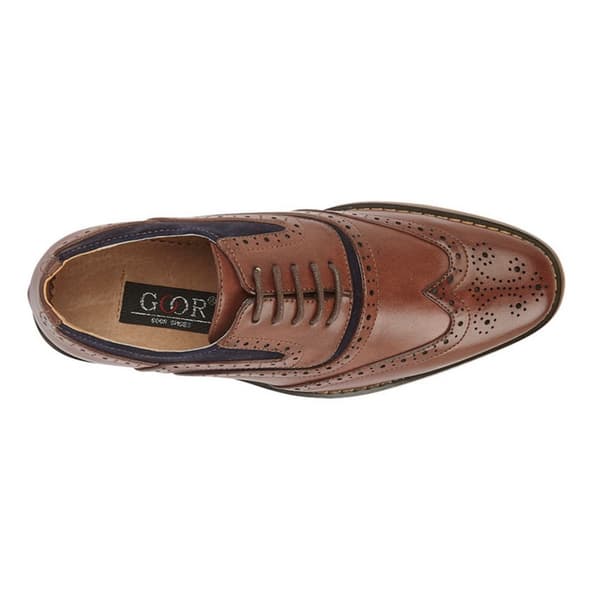 Goor Barn/pojkar Läder 5 Eye Wing Capped Brogue Oxford sko