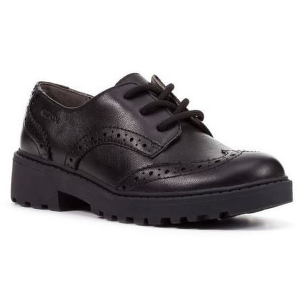 Geox Girls J Casey G. N Lace Up Leather School Shoe