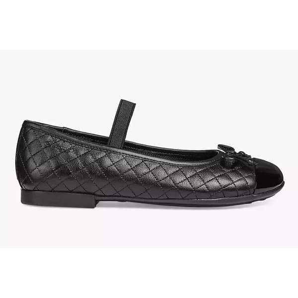 Geox Girls Bow Leather School Shoes