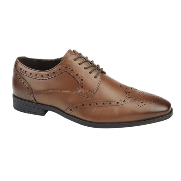 Roamers Mens Softie Leather Brogues för män