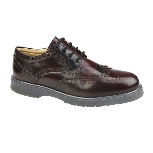 Grafters Læderbrogues til mænd Burgundy 8 UK