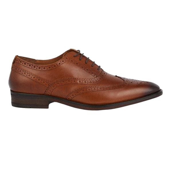 Burton Mens Oxford Leather Brogues Tan 8 UK