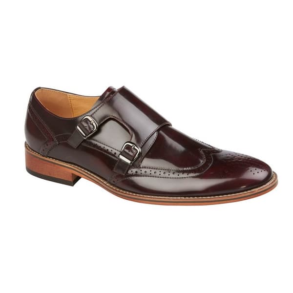 Goor Mens Twin Buckle Leather Brogues