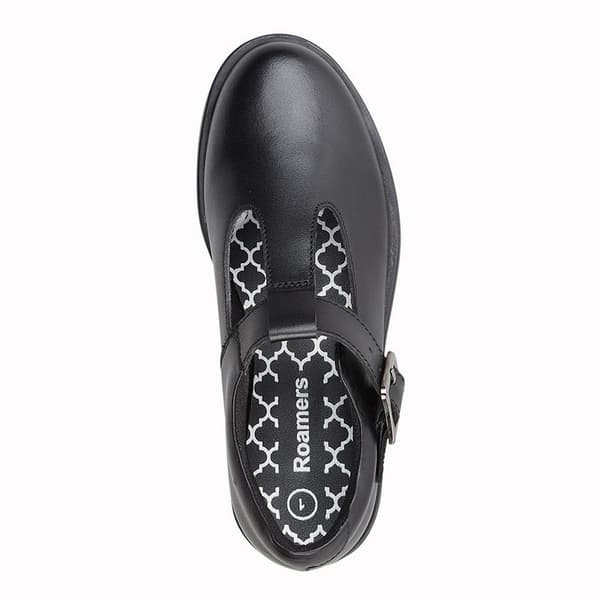 Roamers Girls Leather School Shoes
