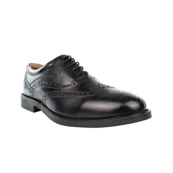 Grafters Brogues med snörning i läder för herrar Black 12 UK