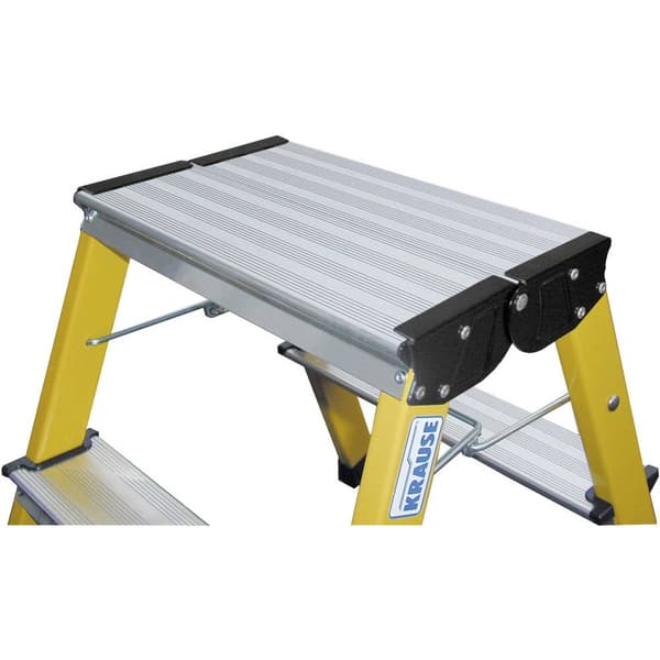 Dubbel trappstege i aluminium med hjul Krause (130037) 2.44 m Silver