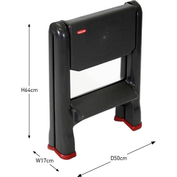 Curver 155160 Fällbar stege Antracit, Röd 3.22 kg
