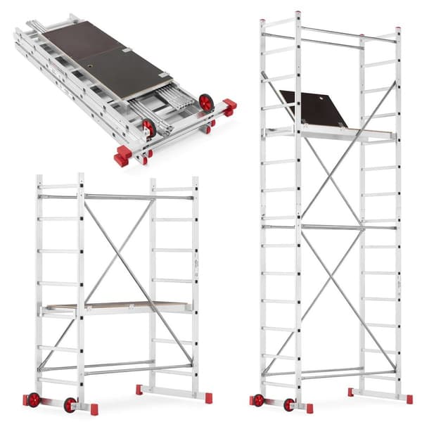 Professionelt 5m Aluminium Rullescaffold med Anti-Slip Platform, TÜV Certificeret