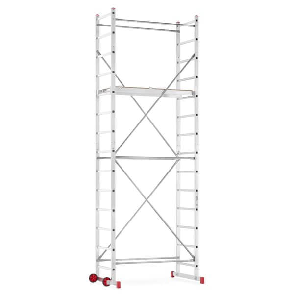 Industriel rulle stillads - holdbart aluminium, TÜV-certificeret, 150 kg kapacitet, 5 m arbejdshøjde