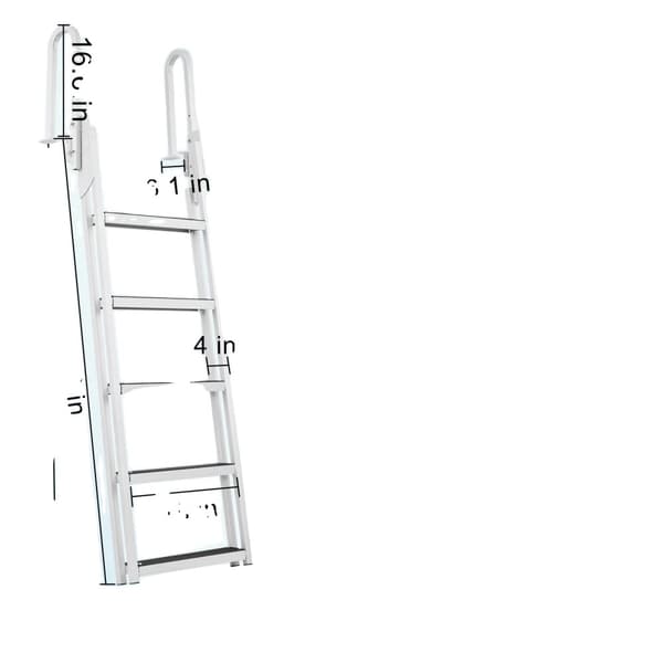 Dockstege, 4 steg, 350 lbs belastningskapacitet,5 Steg