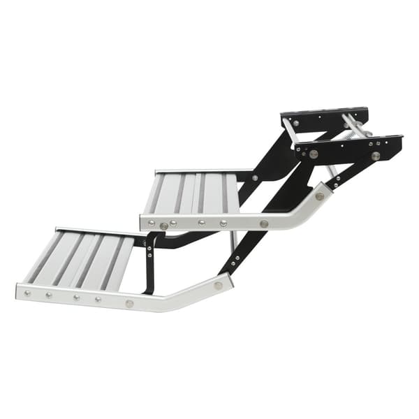 Aluminium Förlängningsbara Sidosteg, 2-stegsdesign, 200 kg Kapacitet, Bärbar och Kompakt,Silver
