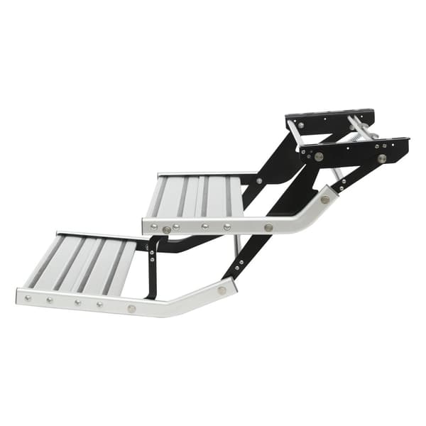 Bärbar 2-stegsstege, Aluminiumlegering, 200 kg belastningskapacitet, Fällbar design,Silver