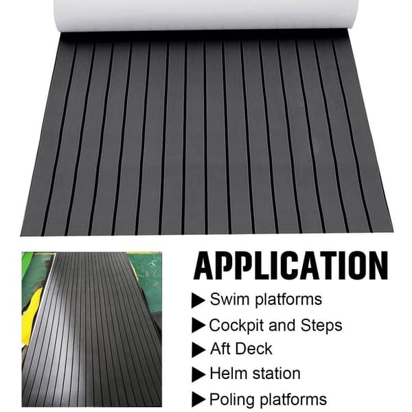 EVA Skum Båd Dæk, 2400x900x6mm, Vandtæt Non-Skid Mat,PU Overflade