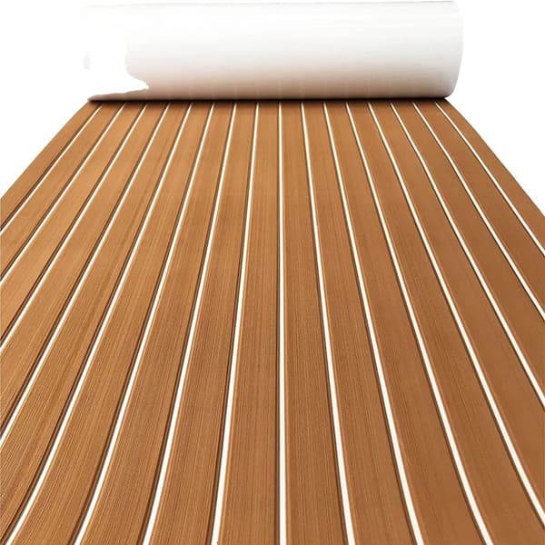 Båtgolv, halkfritt EVA-material, storlek 2400x900mm,Brun vit
