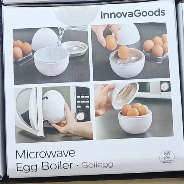 Äggkokare för Mikrovågsugn med Receptbok Boilegg InnovaGoods