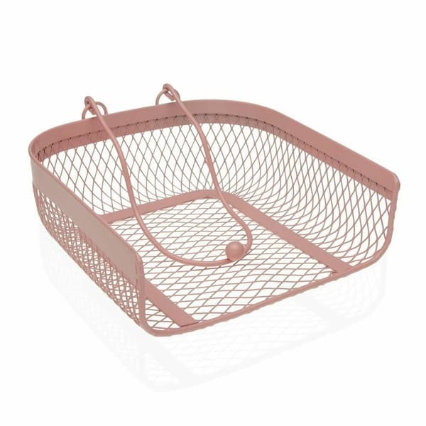 Servetthållare Versa Rosa Metall (20 x 6,8 x 18,5 cm)