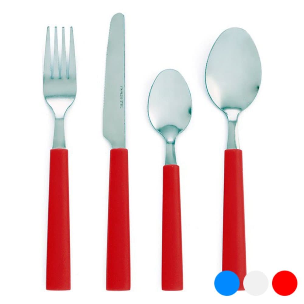 Bestick-set Quid Habitat (24 pcs) Rostfritt stål - Röd