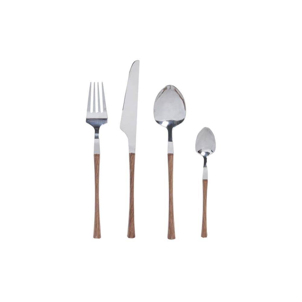 Bestick DKD Home Decor Naturell Silvrig Rostfritt stål (2,6 x 1 x 23 cm) (16 pcs)