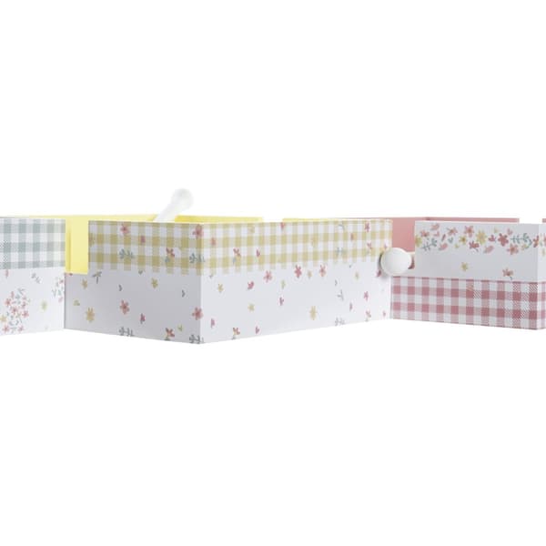 Servetthållare DKD Home Decor Vichy Sweet Metall Aluminium Trä MDF 22 x 18 x 6 cm (3 antal)