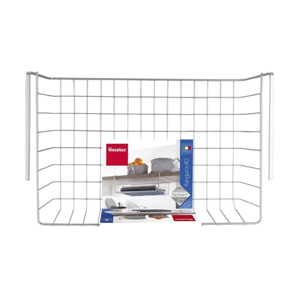 Förvaring för köksskåp Metaltex Kanguro 40 x 26 x 14 cm Vit Grå