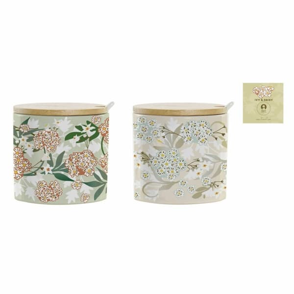 Sockerströare DKD Home Decor Bambu Dolomite (7,5 x 7,5 x 7,5 cm)