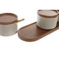 Miniatyrbild 4 av 4: Sockerströare DKD Home Decor Brun Beige Gummiträ 29 x 10 x 7 cm