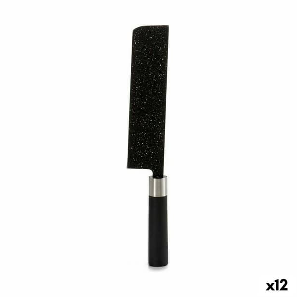 Stor matlagningskniv Kinvara KT11-5604M08 Svart Rostfritt stål Plast 5,3 x 33 x 2,3 cm Marmor (12 antal)