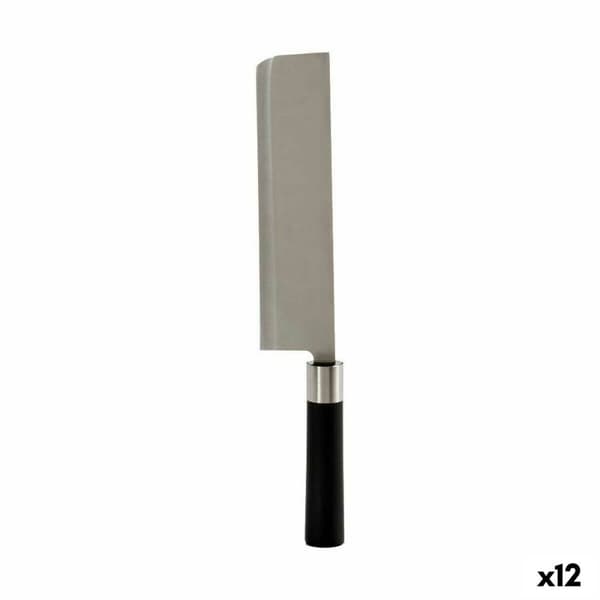 Stor matlagningskniv Kinvara KT11-5604S08 Svart Silvrig Rostfritt stål Plast 5,6 x 2,5 x 33 cm (12 antal)