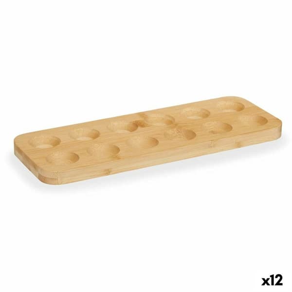 Äggkopp Kinvara CN-KT200062-1B Brun Bambu 40 x 3,4 x 40 cm (12 antal)
