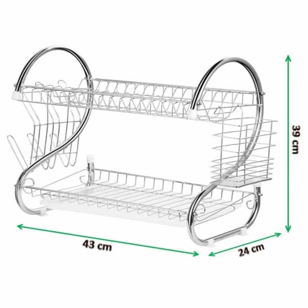 Kuivausteline tiskialtaaseen Feel Maestro MR-1025-43 43 x 24 x 39 cm Hopeinen