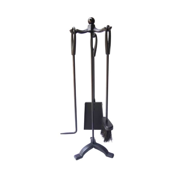 Takkavälineet EDM 85752 Musta Valurauta 19 x 59,5 cm (3 Kappaletta)