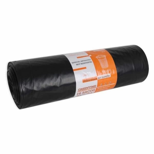 Roskapussit Eco Green Time 48955 Musta (10 osaa) (10 uds)