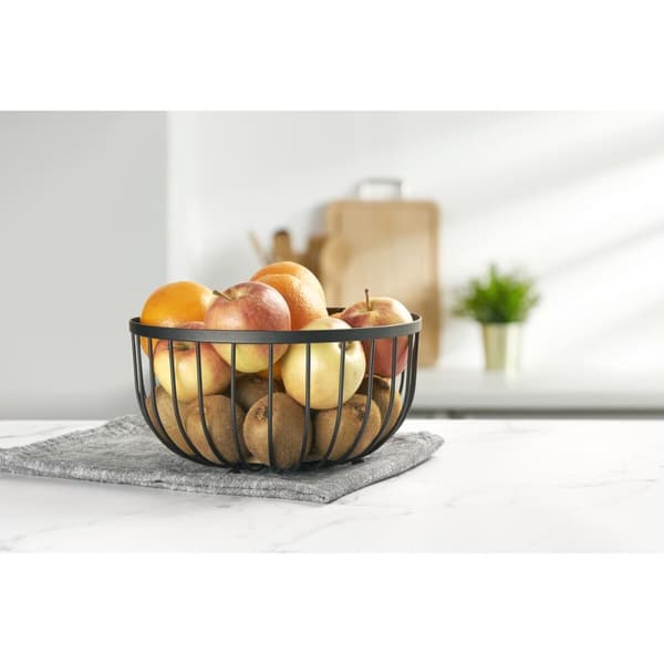 Fruktskål Confortime Rustic Svart 25 x 25 x 13 cm 390 cm (12 antal)