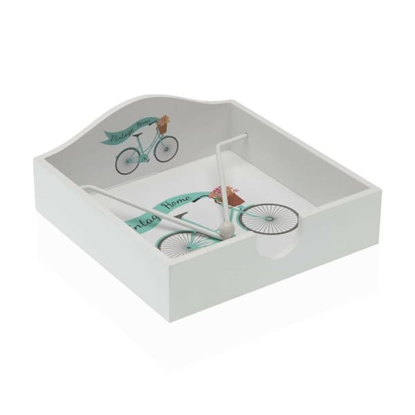 Servetthållare Versa Cykel Trä 18 x 7 x 18 cm