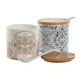 Pikkukuva 2 / 3: Sokeriastia Home ESPRIT Sininen Beige Pinkki Liila Bambu Dolomite 7,5 x 7,5 x 7,5 cm (2 osaa)