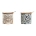 Pikkukuva 1 / 3: Sokeriastia Home ESPRIT Sininen Beige Pinkki Liila Bambu Dolomite 7,5 x 7,5 x 7,5 cm (2 osaa)