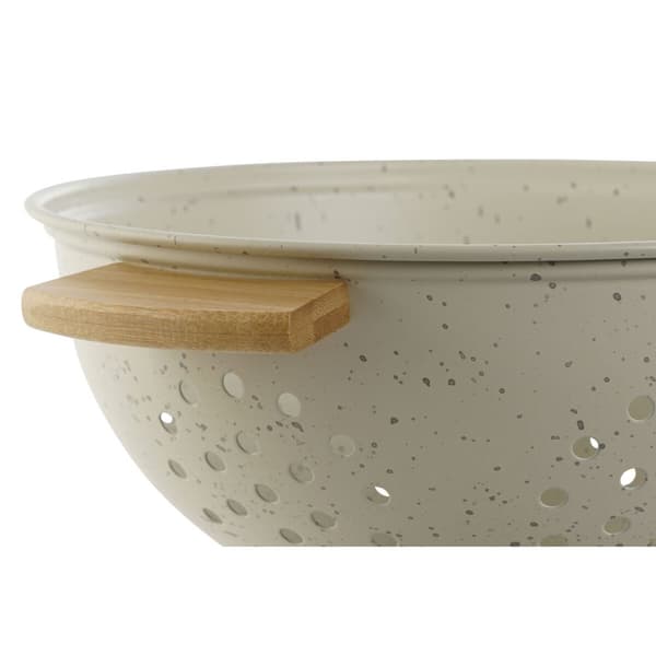 Torkställ Home ESPRIT Vit Beige Bambu Rostfritt stål 30 x 24,5 x 14 cm (2 antal)