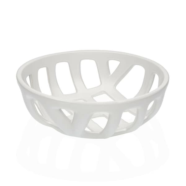 Fruktskål Versa Vit Keramik Dolomite 26,4 x 8,5 x 26,4 cm